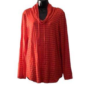 Chelsea & Theodore Orange Tunic Blouse